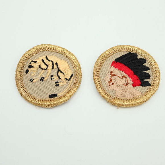 BSA 2010 Gold Mylar Special Issue Merit Badges Pathfinding and Stalking - Picture 1 of 6
